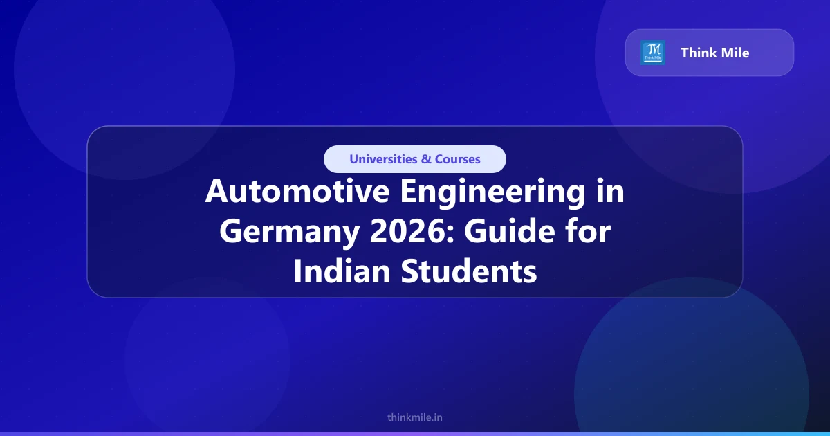 Automotive Engineering in Germany 2026: Programme & Career Guide