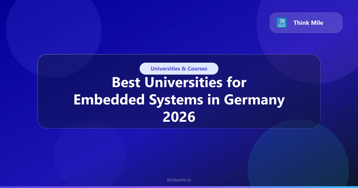 Embedded Systems Master's in Germany 2026: Programme Guide