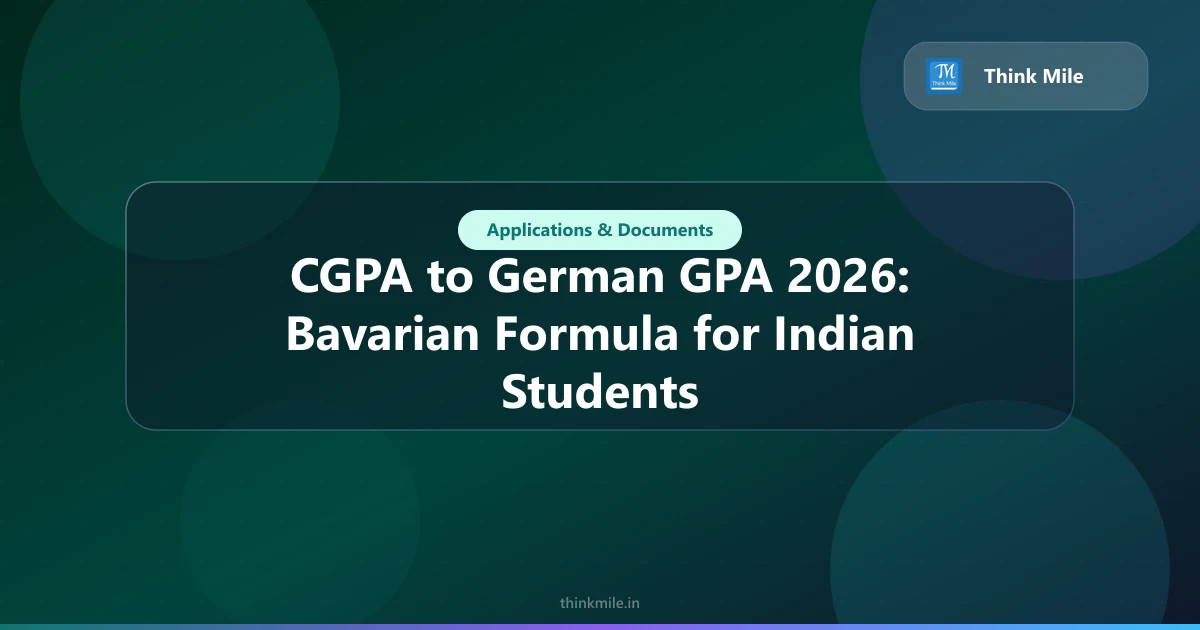 CGPA to German GPA 2026: Bavarian Formula for Indian Students