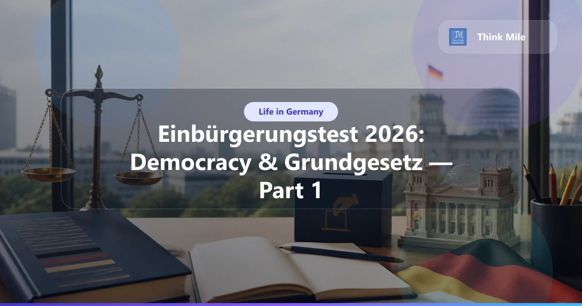 Einbürgerungstest 2026: Democracy & Grundgesetz — Part 1