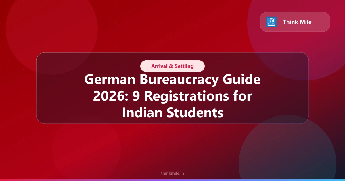 German Bureaucracy 2026: 9 Registrations for Indian Students