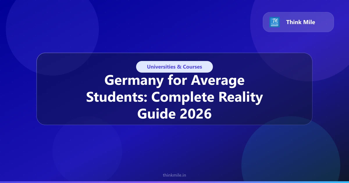 Germany for Average Students: A Realistic 2026 Application Guide