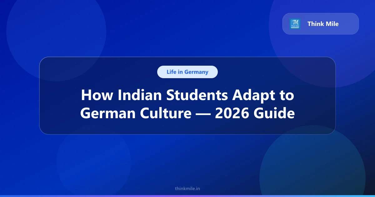 How Indian Students Can Adapt to Life in Germany: 2026 Guide