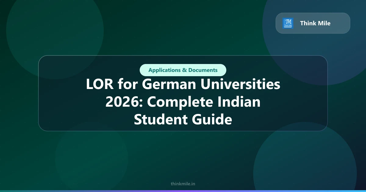 LOR for German Universities 2026: Complete Indian Student Guide