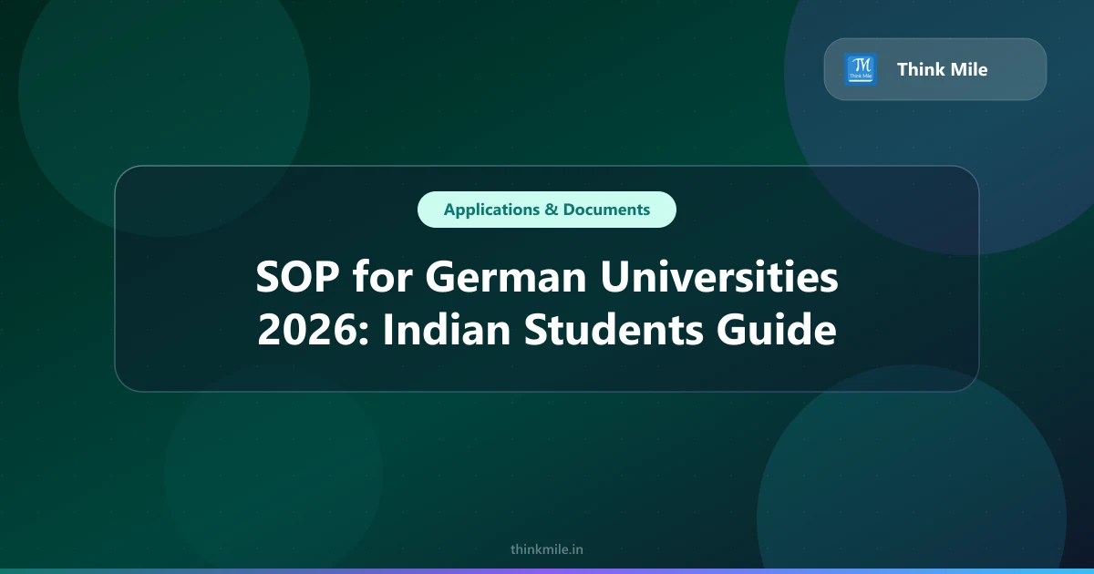 SOP for German Universities 2026: Indian Student Guide