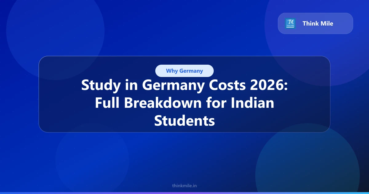 Study in Germany Costs 2026: Complete Breakdown for Indian Students