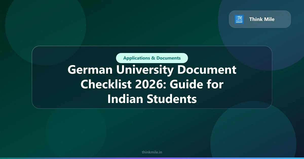 German University Document Checklist 2026 for Indian Students