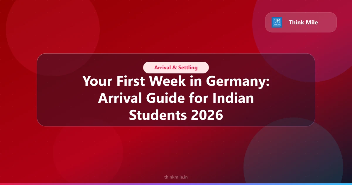 First Week in Germany 2026: Arrival Guide for Indian Students