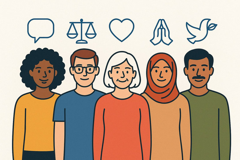 Illustration of basic human rights in Germany