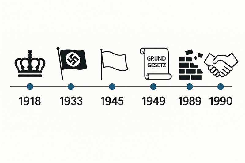 Timeline of key events in modern German history