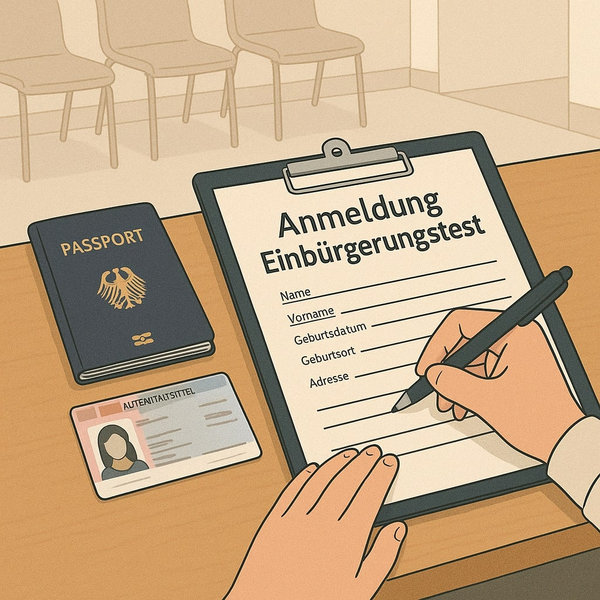 Registration form and process for the Einbürgerungstest