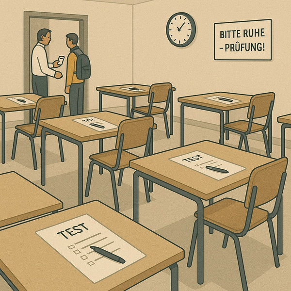 Testing room setup for the Einbürgerungstest