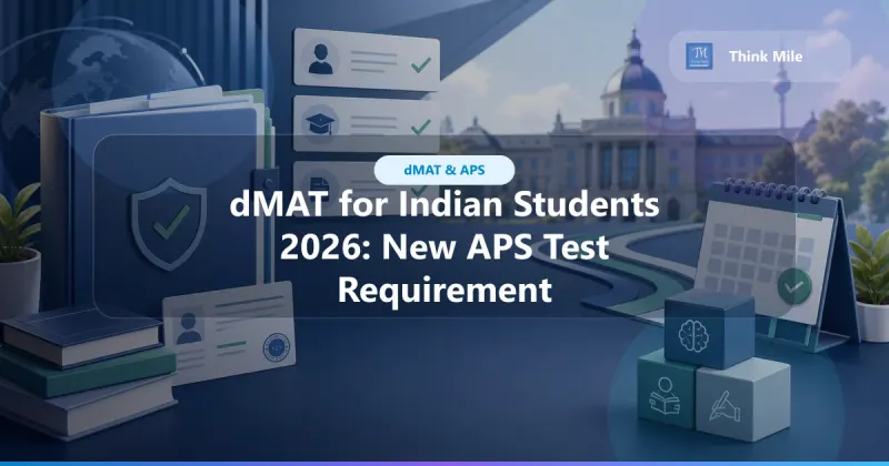 dMAT for Indian Students 2026: New APS Test Requirement | Think Mile Blog
